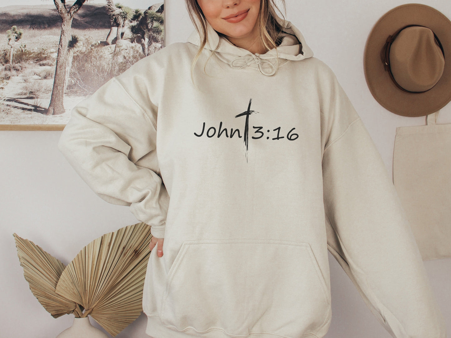 John 3:16 Hooded Sweatshirt - Christian Hoodie