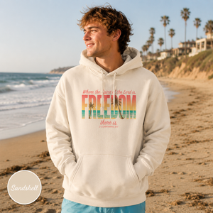 Freedom Hoodie  "The Spirit of the Lord" Faith Surf Beach Hoodie