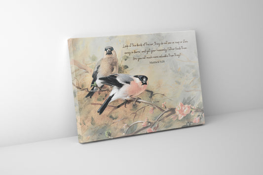 Canvas Wall Art - Look At The Birds Of The Air - Matthew 6:26 | Canvas Gallery Wrap