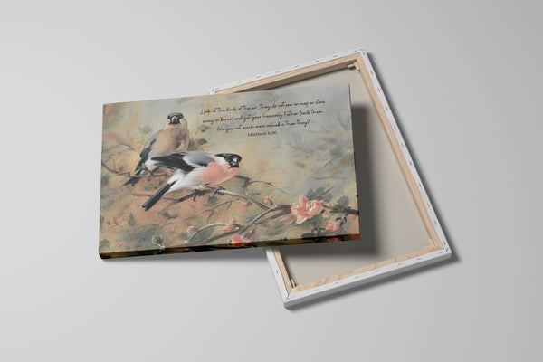 Canvas Wall Art - Look At The Birds Of The Air - Matthew 6:26 | Canvas Gallery Wrap Hover