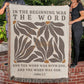 John 1:1 Woven Blanket - In The Beginning Was The Word | Jesus Blanket, Bible Verse Blanket - Cotton Woven Blanket