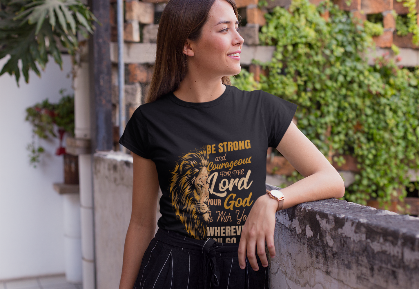 Be Strong and Courageous T-Shirt - Joshua 1:9 Shirt for Women or Men