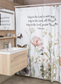 Sing to The Lord with Psalm 96:1 - Christian Shower Curtain | Floral Bath Curtain with Psalm Scripture