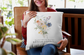 Flower Pillow with Bible Verse Isaiah 40:8 | Christian Pillow Cover and Pillow