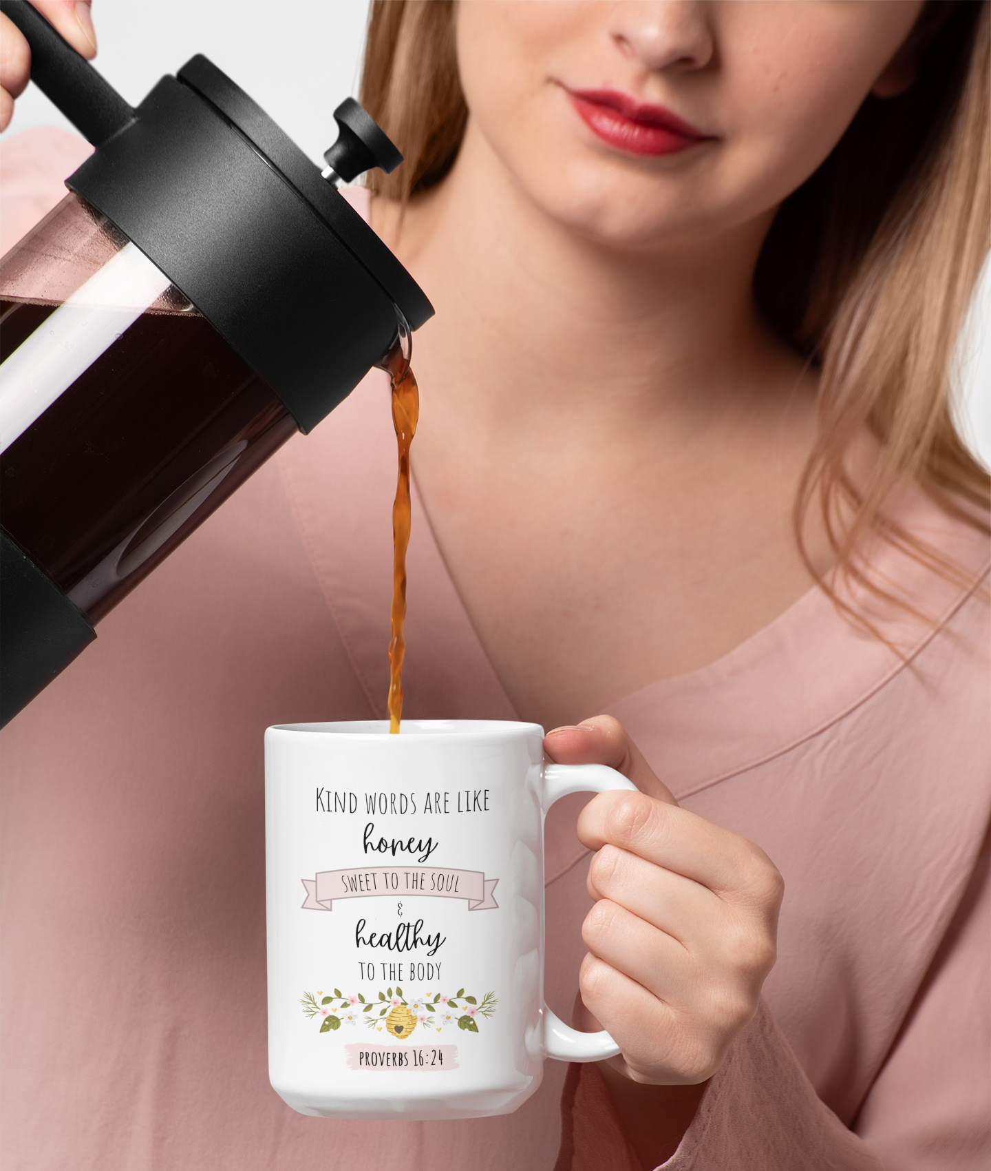 Proverbs 16:24 Bible Verse Mug -  Kind Words Are Like Honey | Tea & Coffee Mug