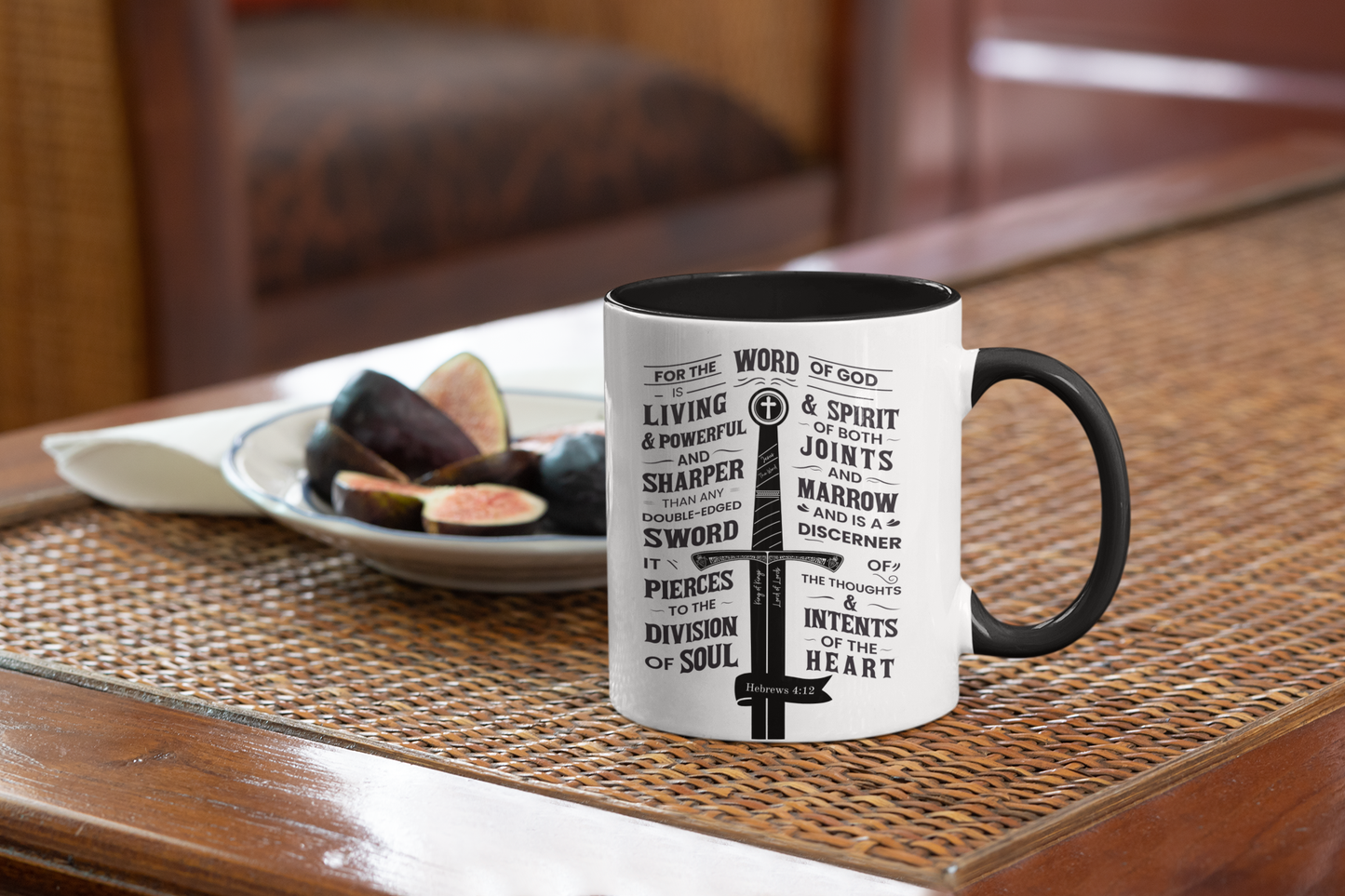 Christian Mug - Hebrews 4:12 The Word of God is Living & Powerful