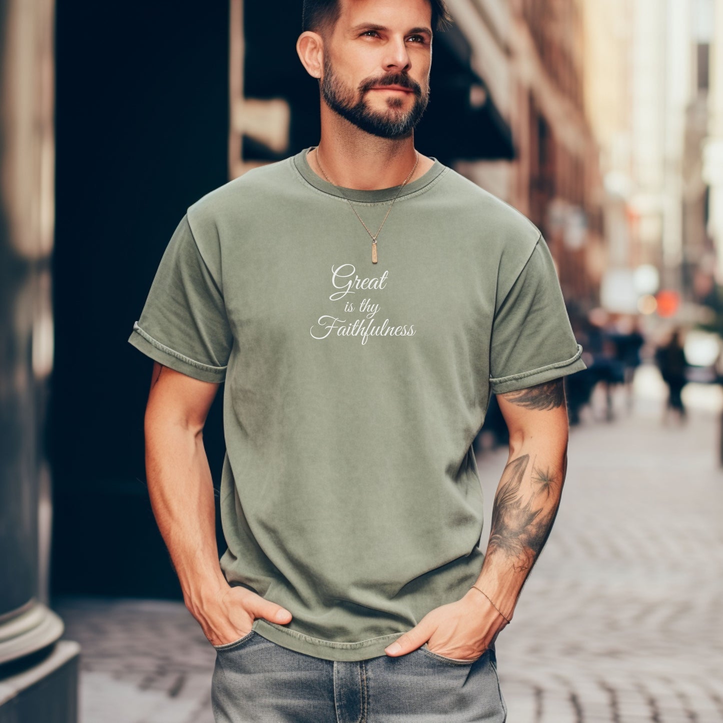 Great is thy Faithfulness Christian T-Shirt | Comfort Colors Shirts | Scripture Shirt