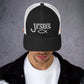 Hooked on Jesus Hat | Embroidered Trucker Style Cap, Fishing hat - Christian Cap with Embroidery