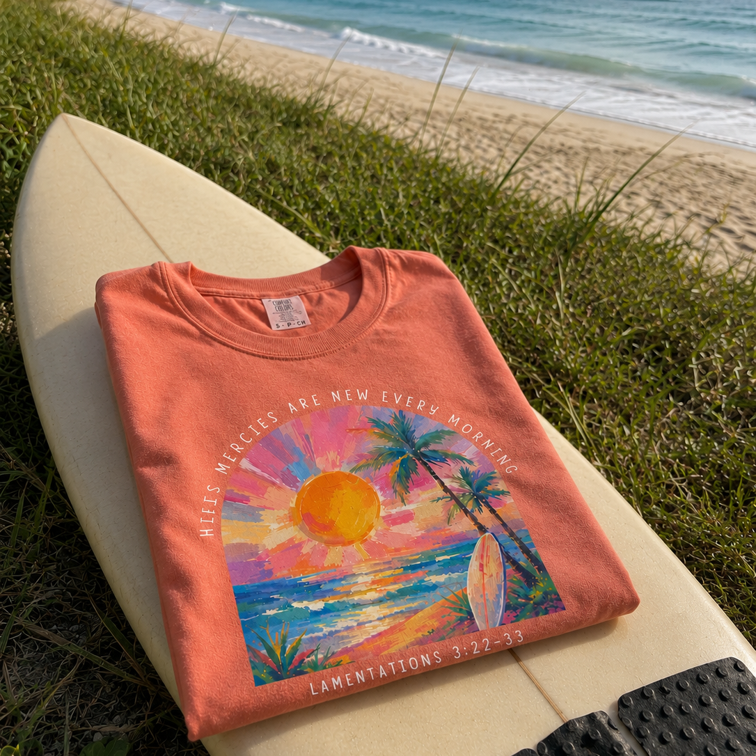 His Mercies Are New Every Morning - Faith Surf T-shirt