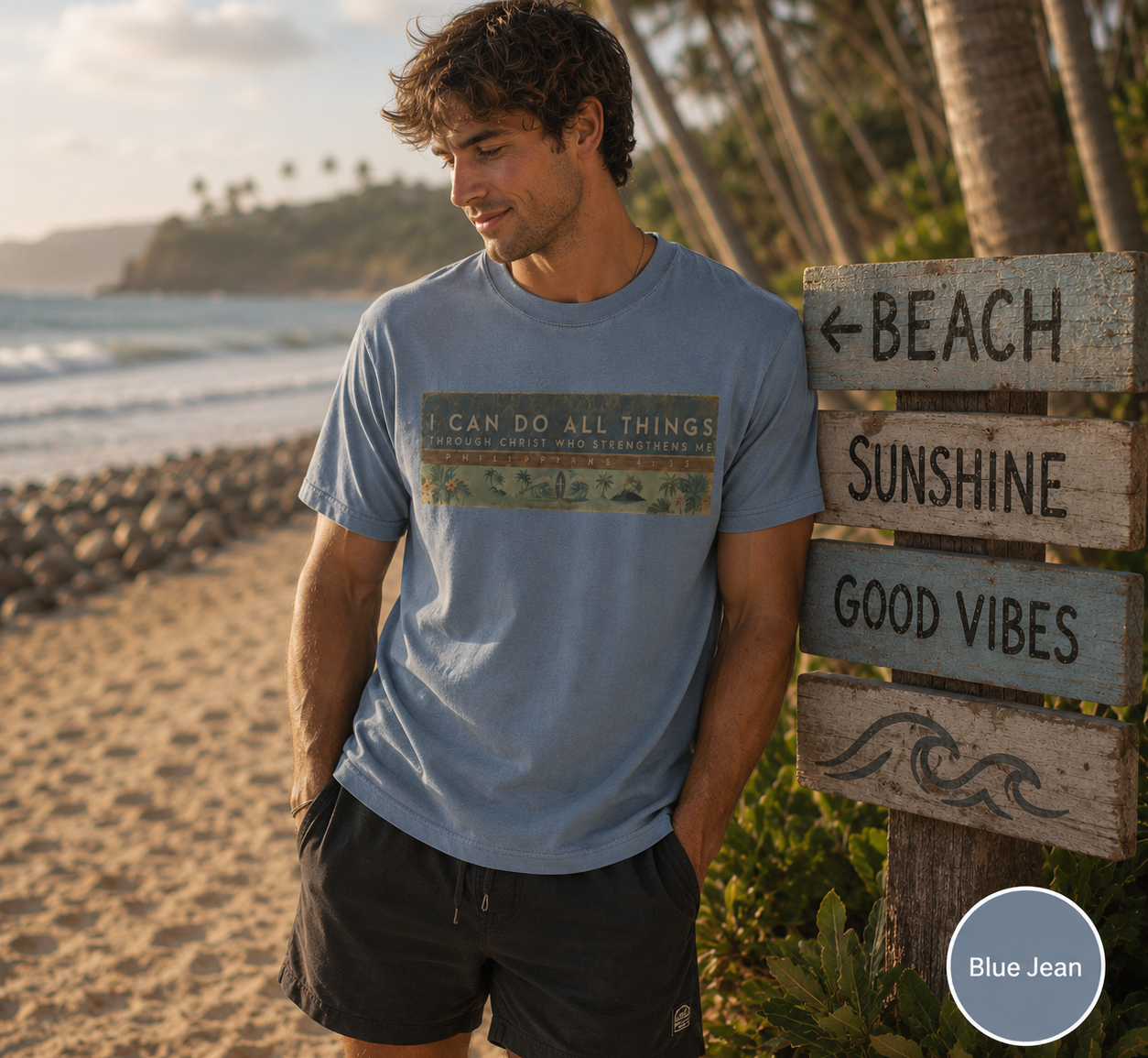 I Can Do All Things Surf Tee - Philippians 4:13