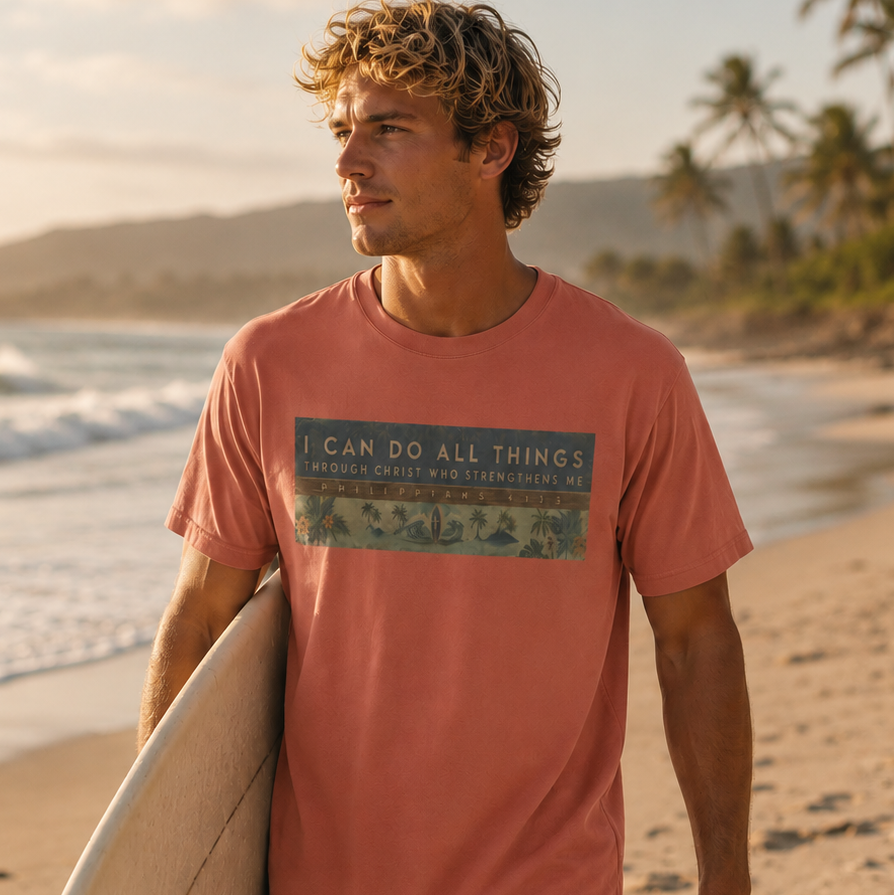 I Can Do All Things Surf Tee - Philippians 4:13