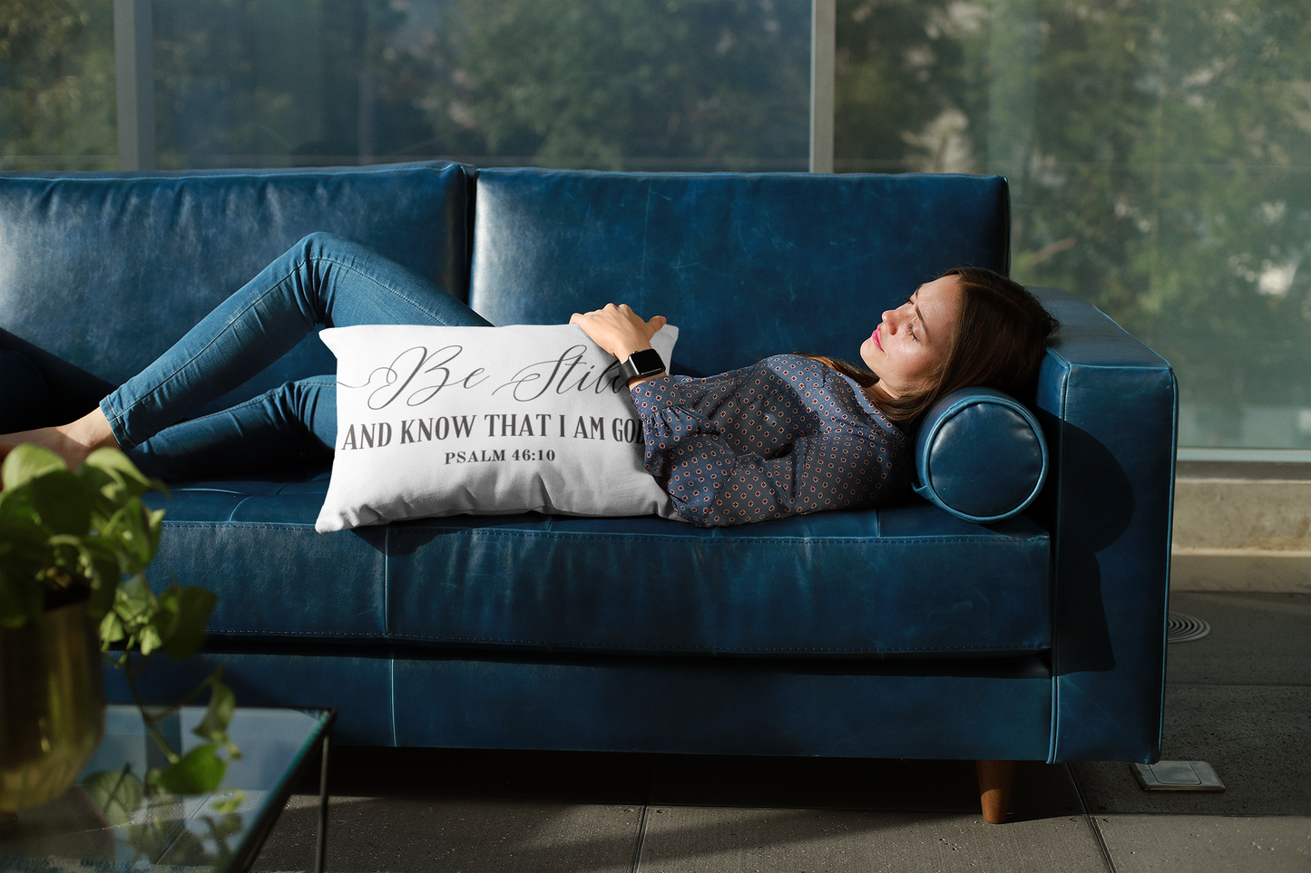 Bible Verse Pillow for Bedroom, Living Room | Lumbar Pillow, Home Accent Pillow, Throw Pillow