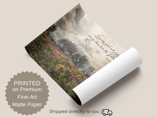 James 1:17 Bible Verse Wall Art- Every Good and Perfect Gift Is From Above