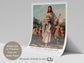 The Good Shepherd - Vintage Jesus Wall Art with Bible Verse from John 10:14   - Unframed Art