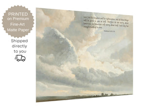 Seek First the Kingdom of God - Matthew 6:33 | Bible Verse Wall Art - Unframed Art