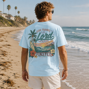 Give Thanks to the Lord His Love Endures Forever - Psalm 136 Tee