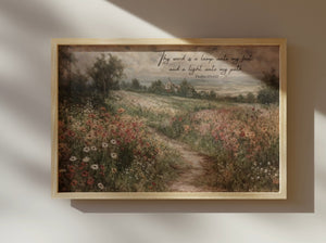Thy Word Is A Light Unto My Path Psalm 119 - Unframed Art Print