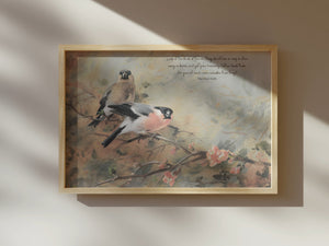 Look At The Birds Of The Air - Matthew 6:26, Vintage Bird Painting - Unframed Art