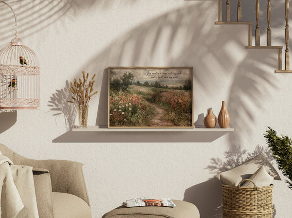 Thy Word Is A Light Unto My Path Psalm 119 - Unframed Art Print