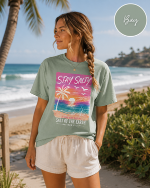 Stay Salty - "You Are the Salt of the Earth" - Matthew 5:13 | Christian Beach T-Shirt