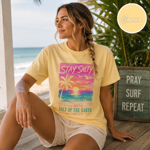 Stay Salty - "You Are the Salt of the Earth" - Matthew 5:13 | Christian Beach T-Shirt