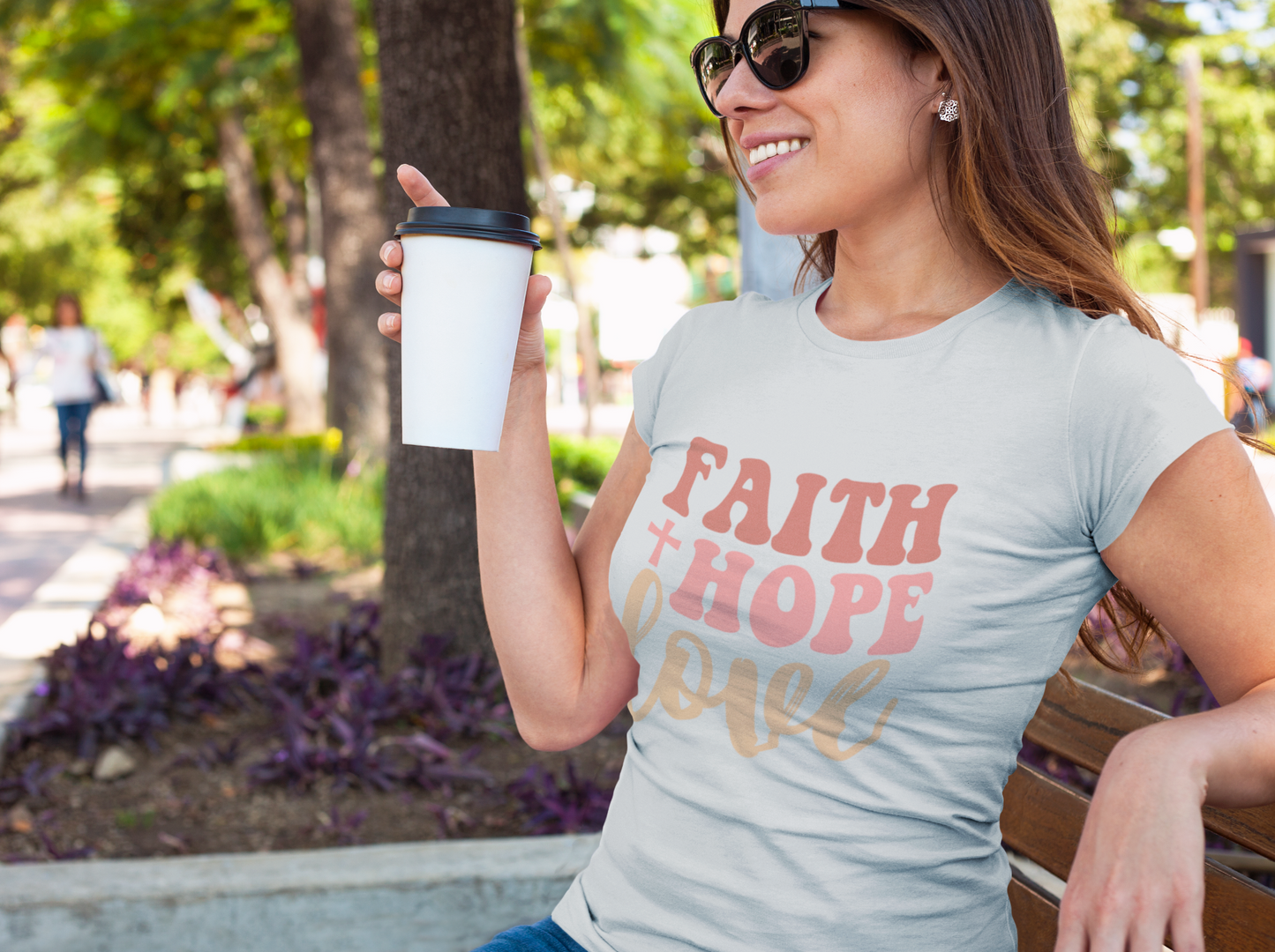 Faith Hope Love Shirt - Christian Shirt | 1 Corinthians 13:13 Bible Verse Shirt Men's Women's Heavy Cotton Tee