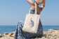 Canvas Tote Bag with Peacock