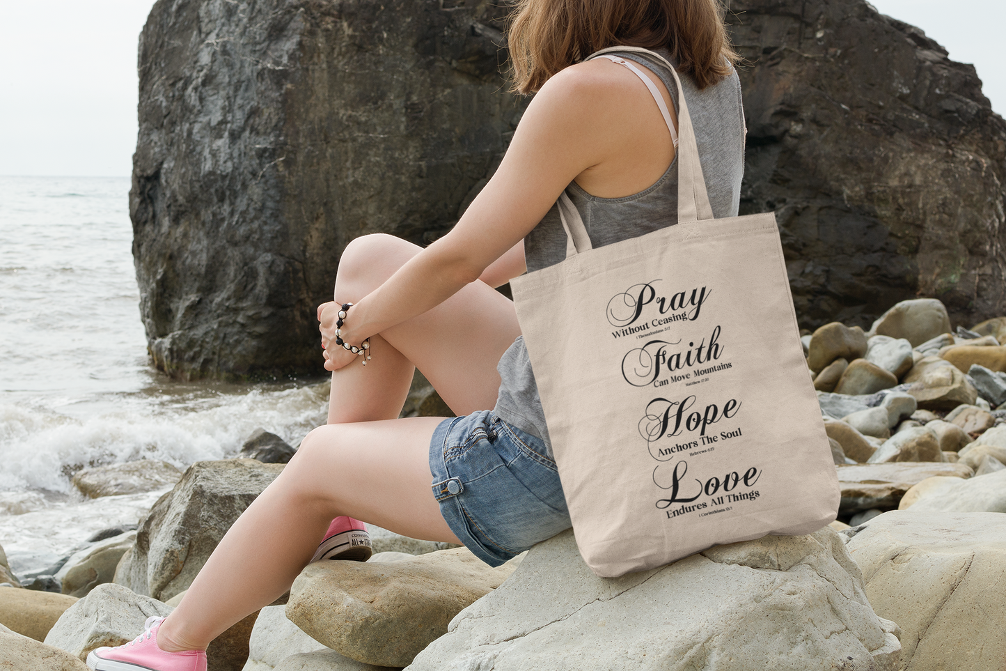 Tote Bag - Pray, Faith, Hope, Love