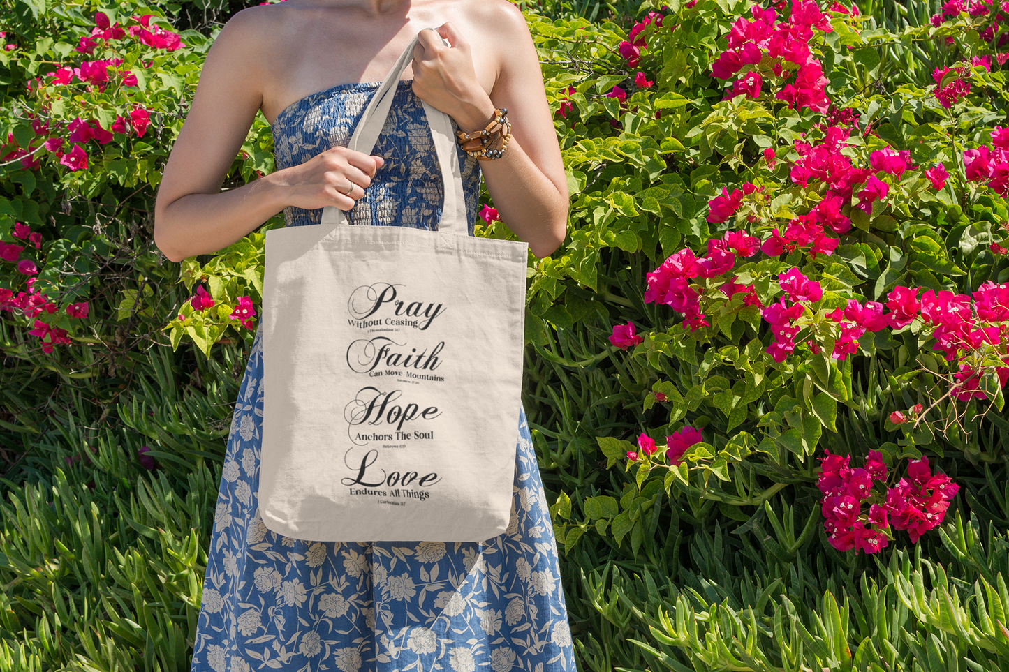 Tote Bag - Pray, Faith, Hope, Love