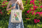 Colorful Parrot Tote Bag - Made of 100% Cotton - Durable Canvas Tote Bag for Beach, Shopping, School