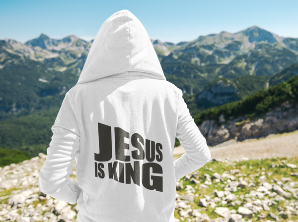 Jesus Is King Hoodie - Christian Apparel Hooded Sweatshirt Hover