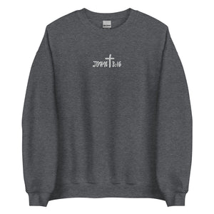 John 3:16 Sweatshirt Embroidery | Christian Embroidered Sweater