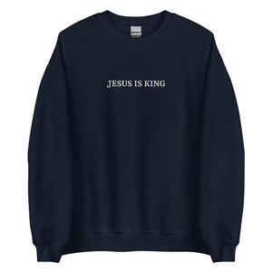Embroidered Jesus is King Sweatshirt
