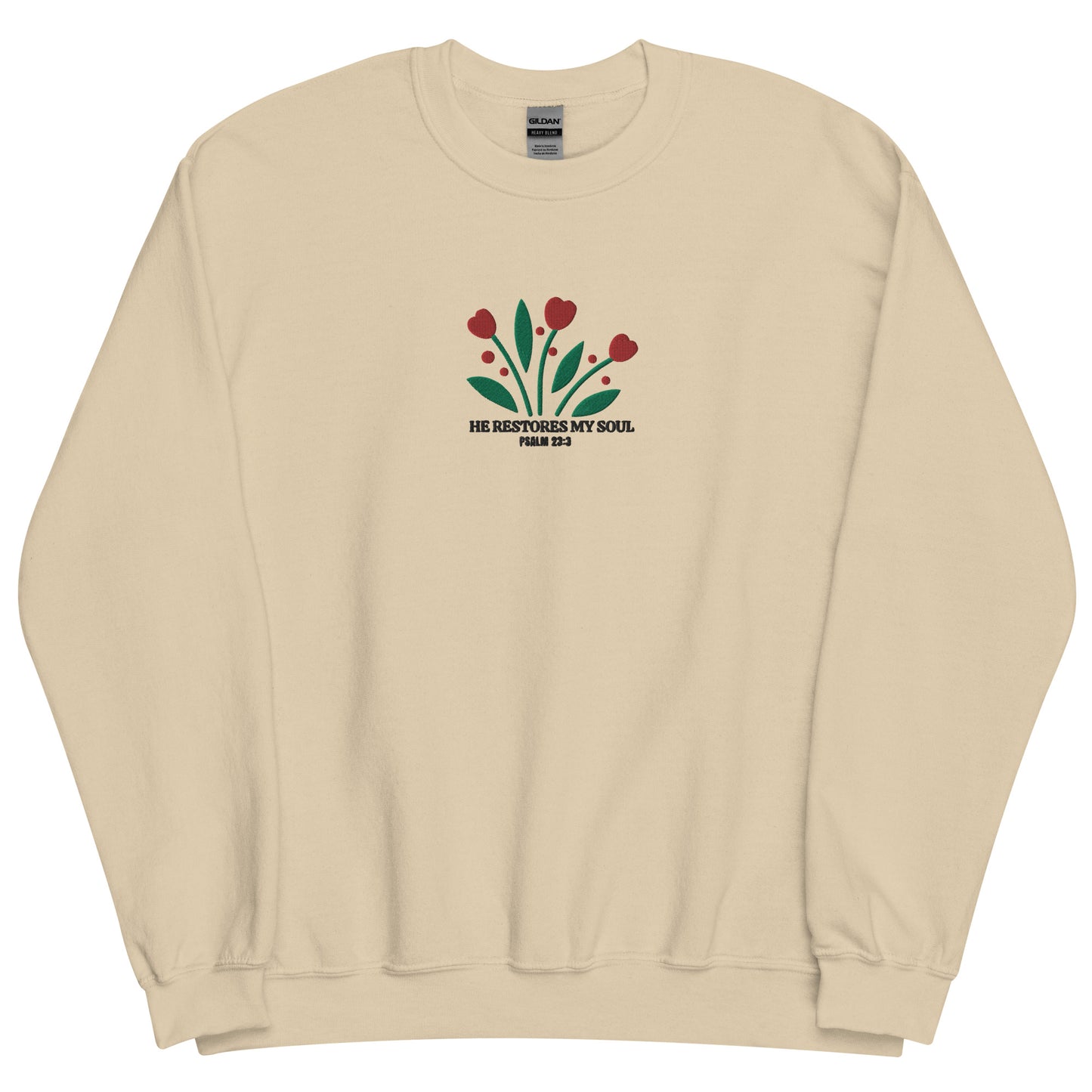 He Restores My Soul Embroidered Sweatshirt