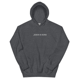 Embroidered Jesus Is King Hoodie | Christian Hooded Sweatshirt