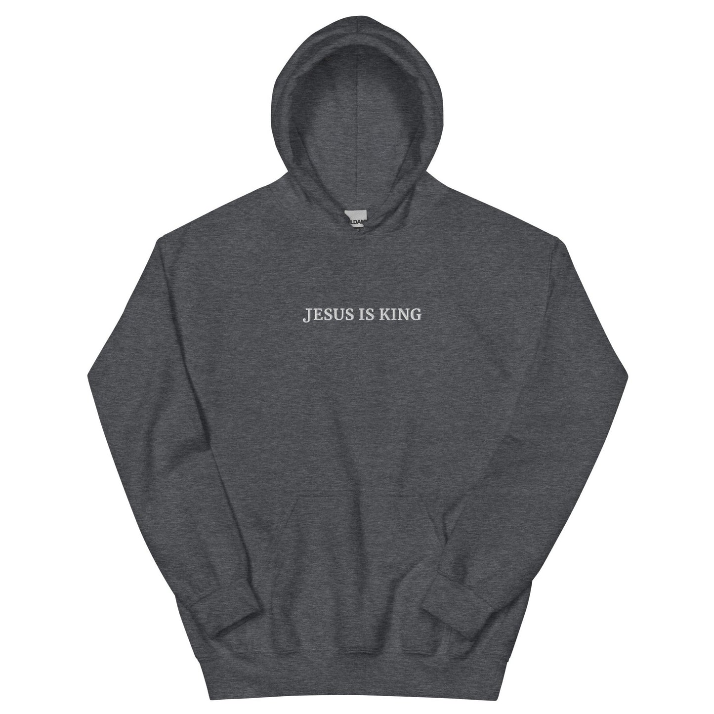 Embroidered Jesus Is King Hoodie | Christian Hooded Sweatshirt