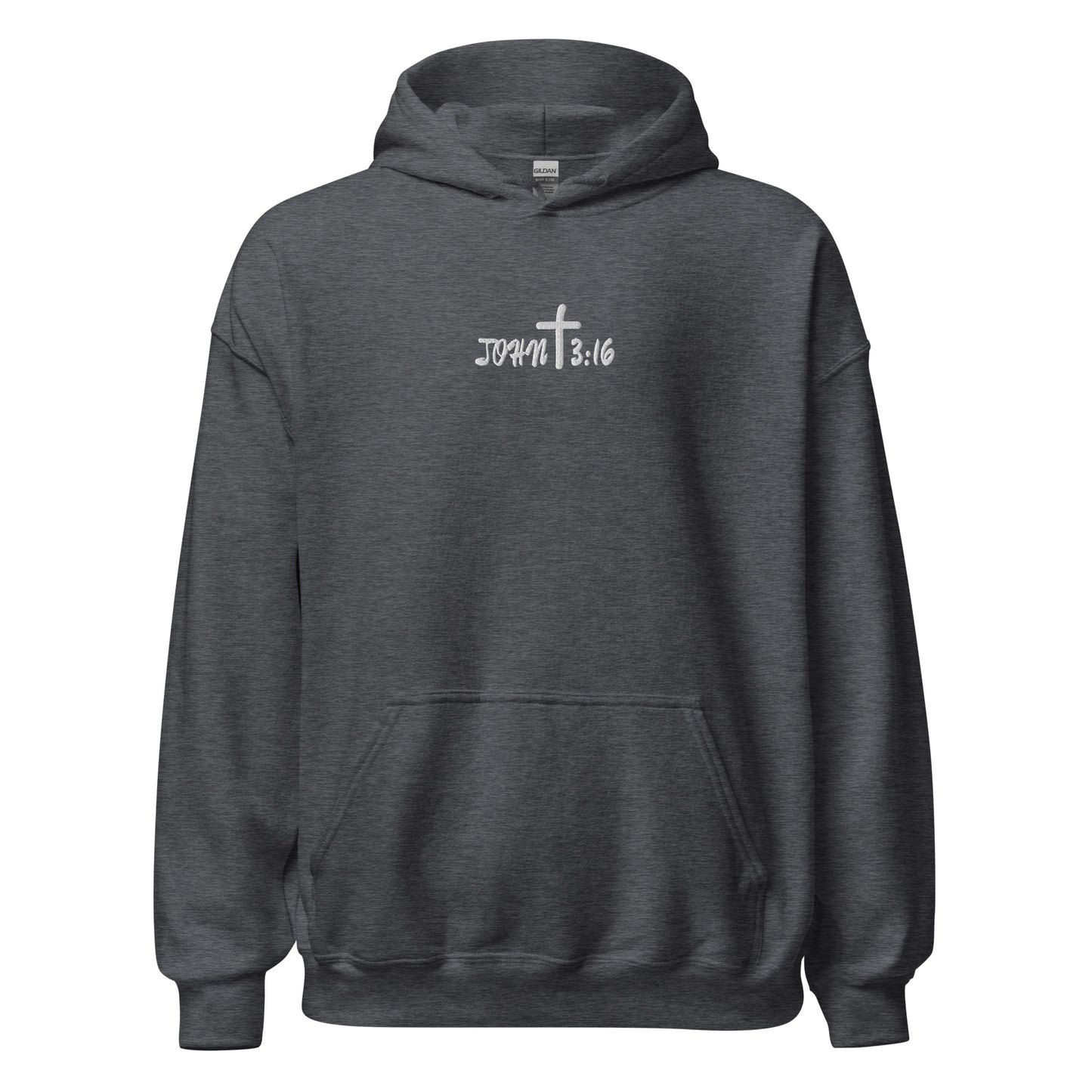 John 3:16 Hoodie - Embroidered Hoodie | For God So Loved The World Hoodie