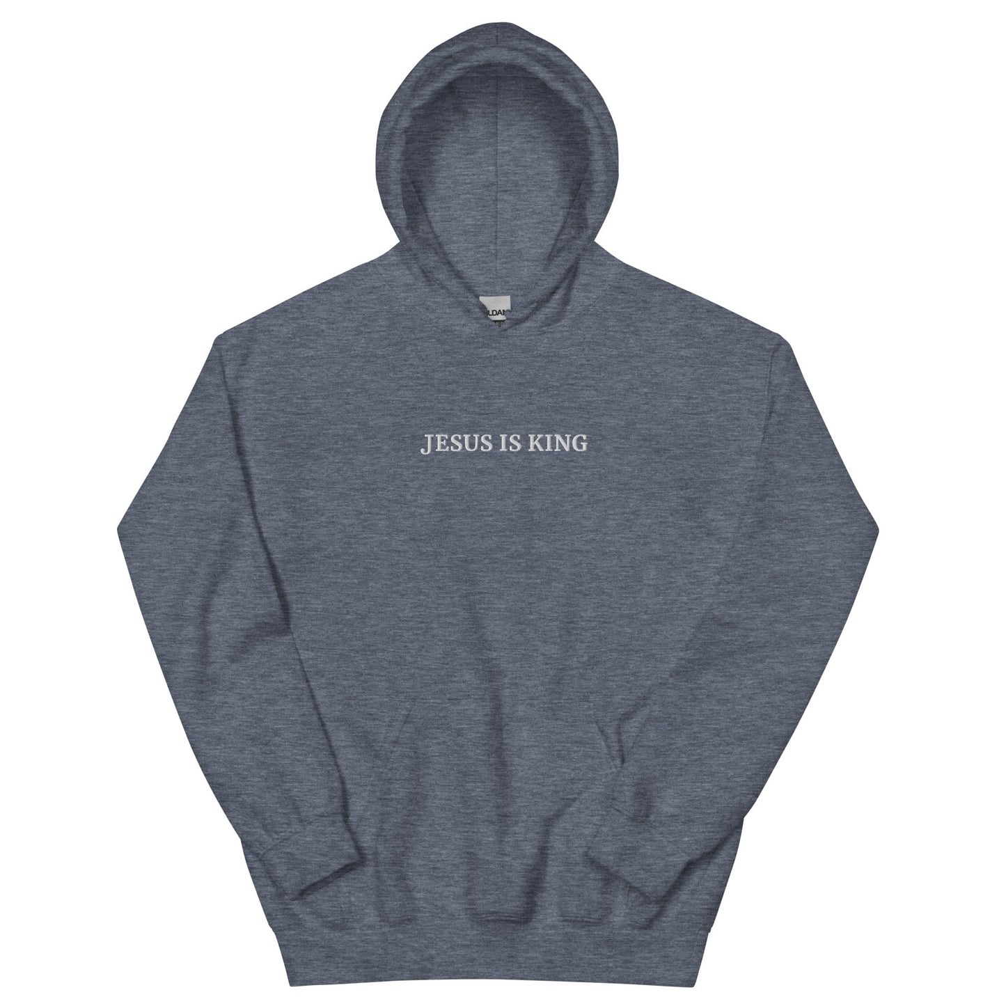 Embroidered Jesus Is King Hoodie | Christian Hooded Sweatshirt