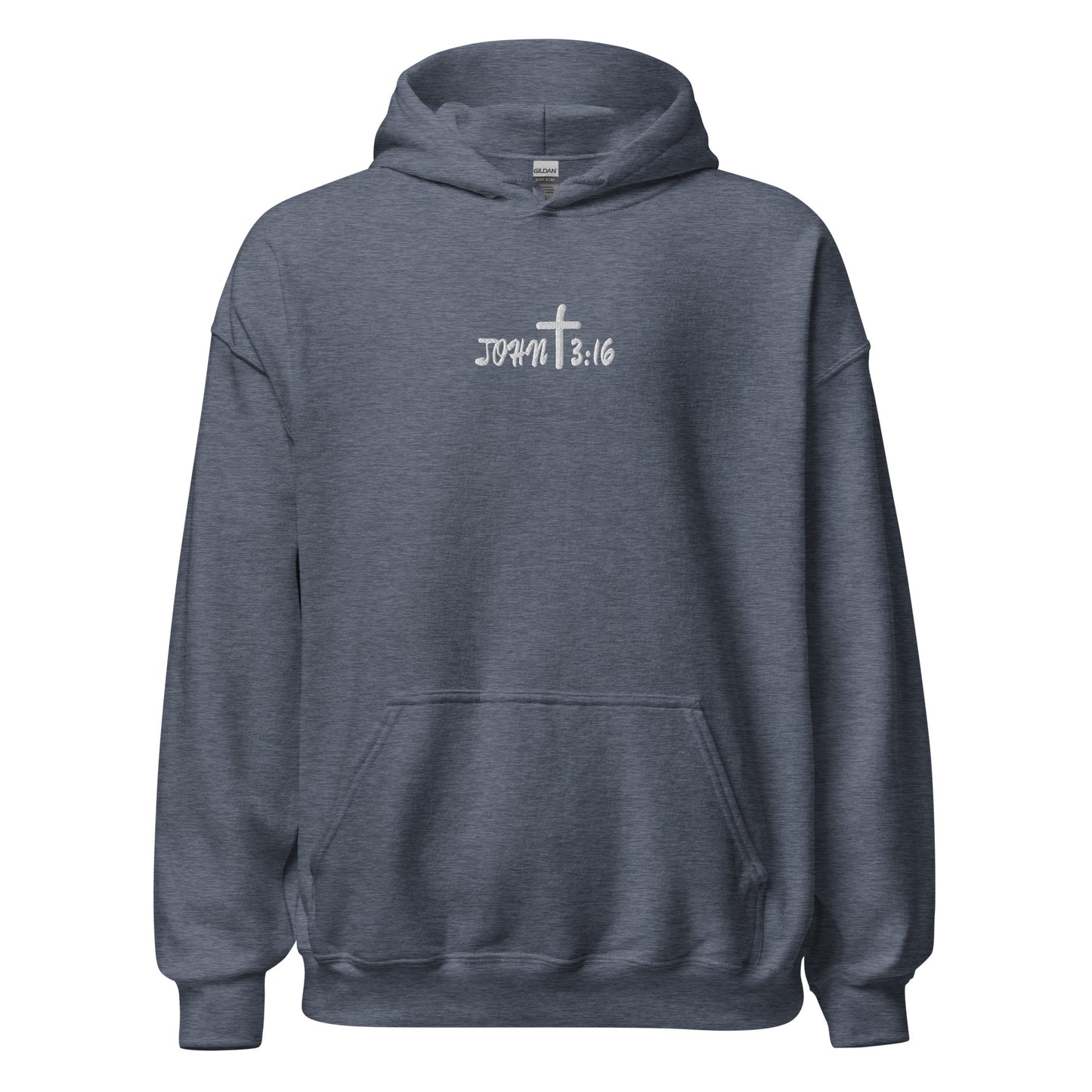 John 3:16 Hoodie - Embroidered Hoodie | For God So Loved The World Hoodie