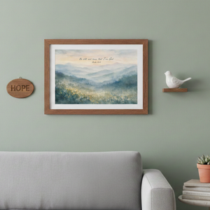 Smoky Mountains Painting Print | Appalachian Mountains Watercolor - Unframed Print