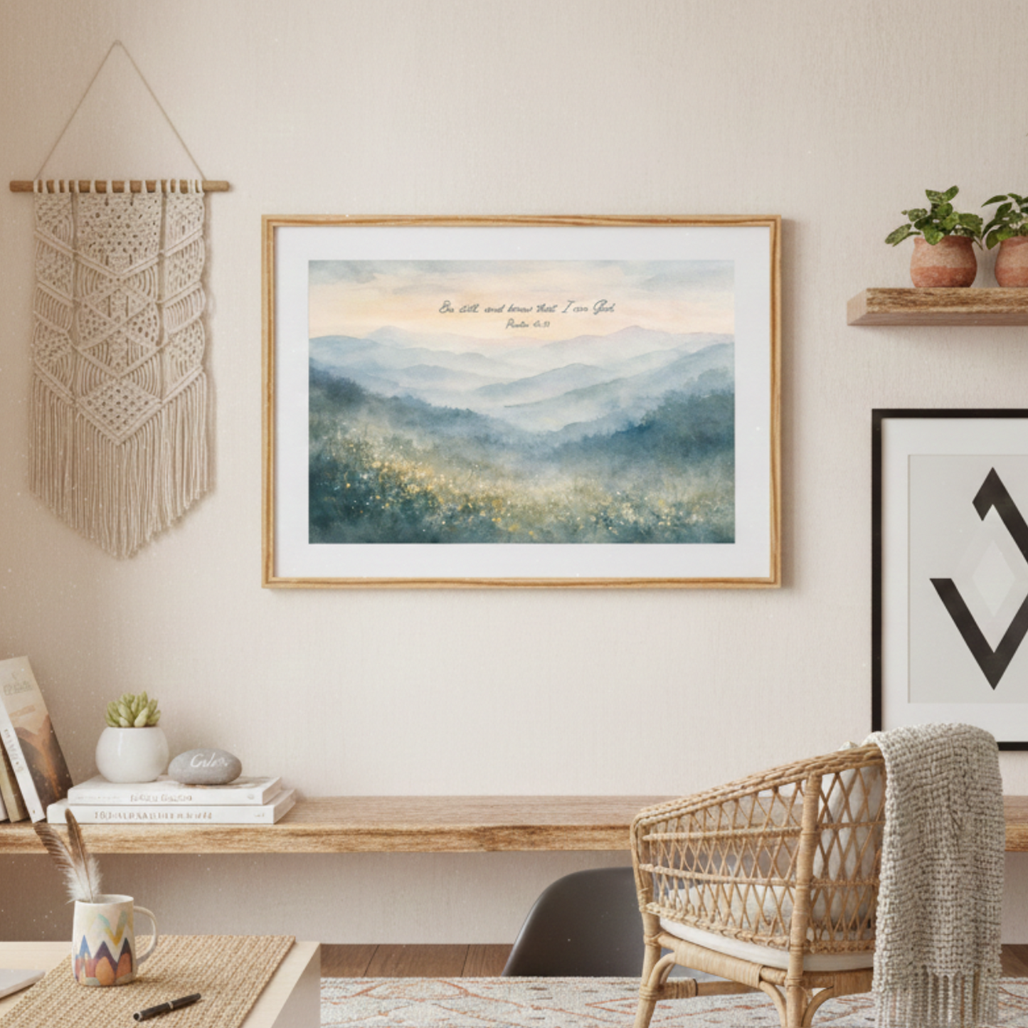 Smoky Mountains Painting Print | Appalachian Mountains Watercolor - Unframed Print