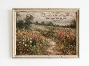 Thy Word Is A Light Unto My Path Psalm 119 - Unframed Art Print