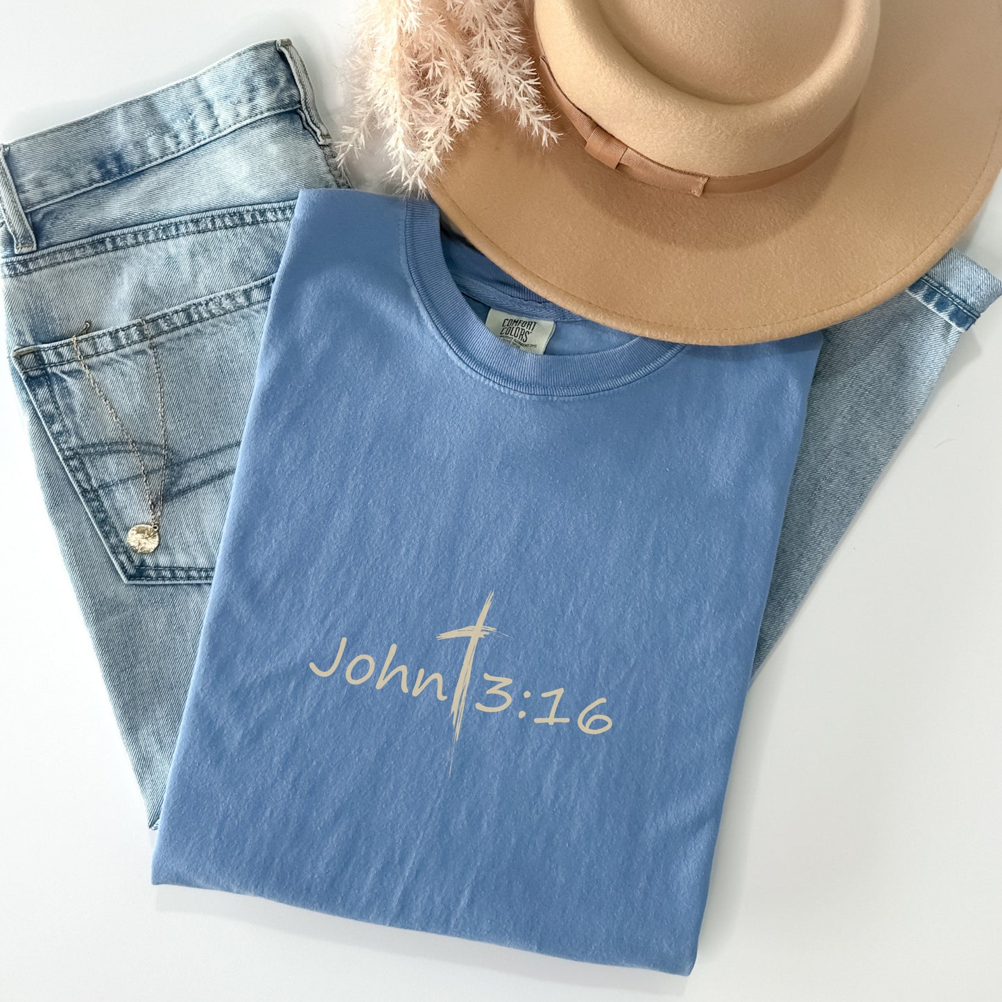 John 3:16 Shirt - For God So Loved The World T-Shirt  | Comfort Colors Shirt