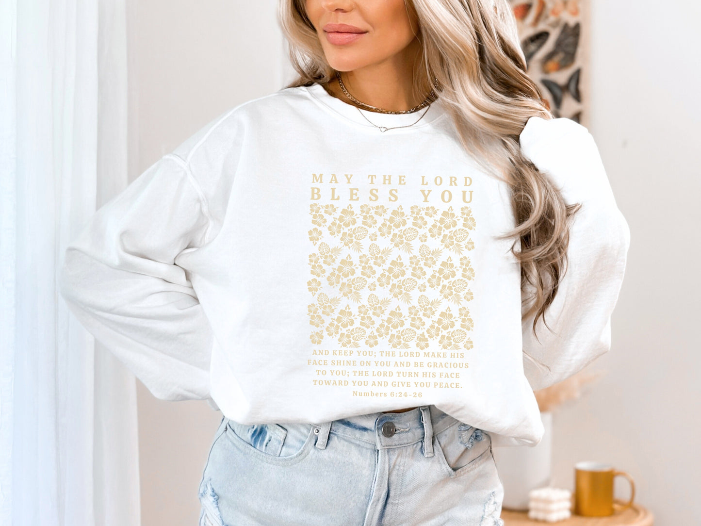 The Blessing - May The Lord Bless You Christian Sweatshirt | Comfort Colors Dyed Sweatshirt