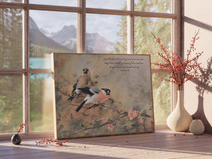 Look At The Birds Of The Air - Matthew 6:26, Vintage Bird Painting - Unframed Art