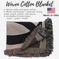 Tiger Blanket - Woven Blanket | Be Strong & Courageous - Cotton Throw Blanket